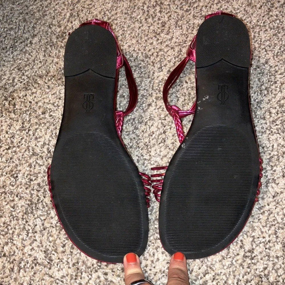 Jennifer Lopez Metallic Gladiator Sandal, Size 6 - Image 4