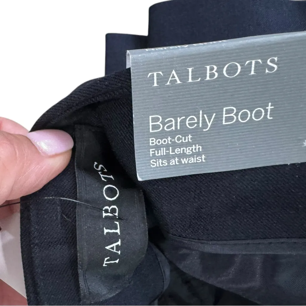 TALBOTS Barely Boot Classic Navy Women's Pants Size 12 PETITE NEW with tags - Image 7