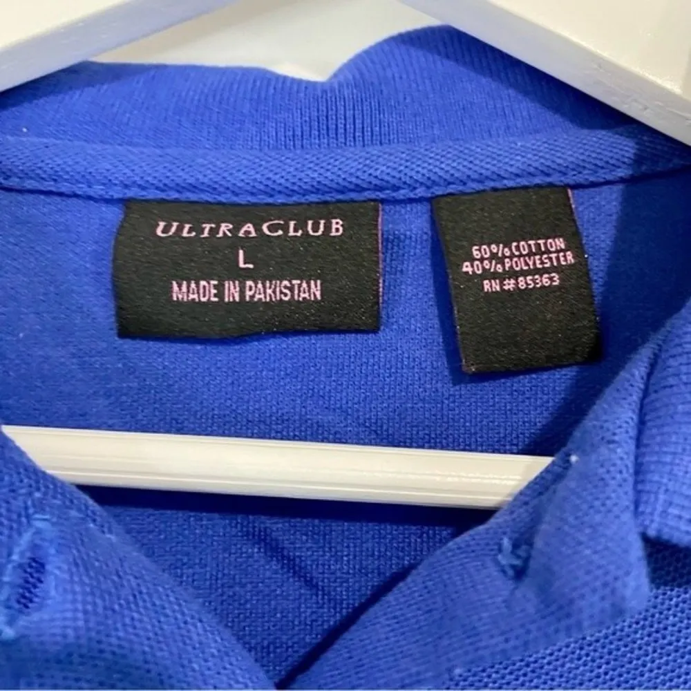 Polo Ultra Club Women’s Button Short Sleeve  University Blue Size Large NWT - Image 7