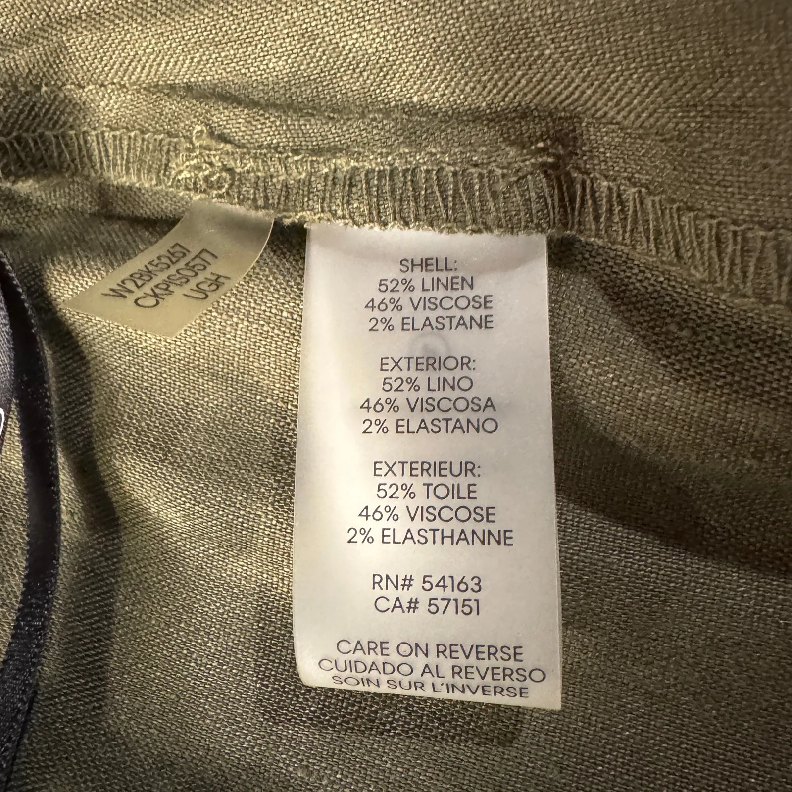 Calvin Klein 2X-Large Wide Leg Crop Pants Linen Blend Belt Paperbag High Waist - Image 7