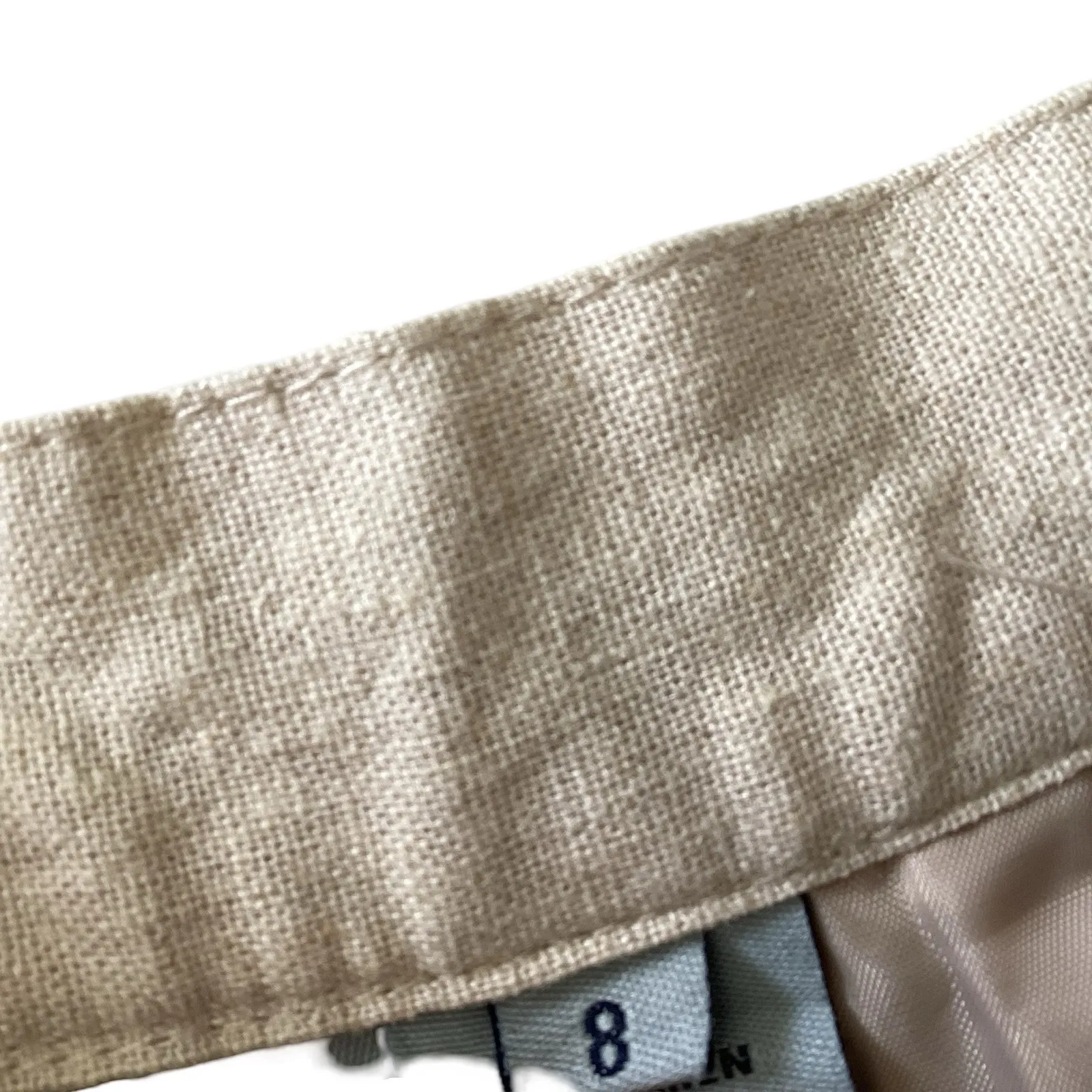 Jonathan Logan Linen Blend Dress Pants Tan Size 8 - Image 4