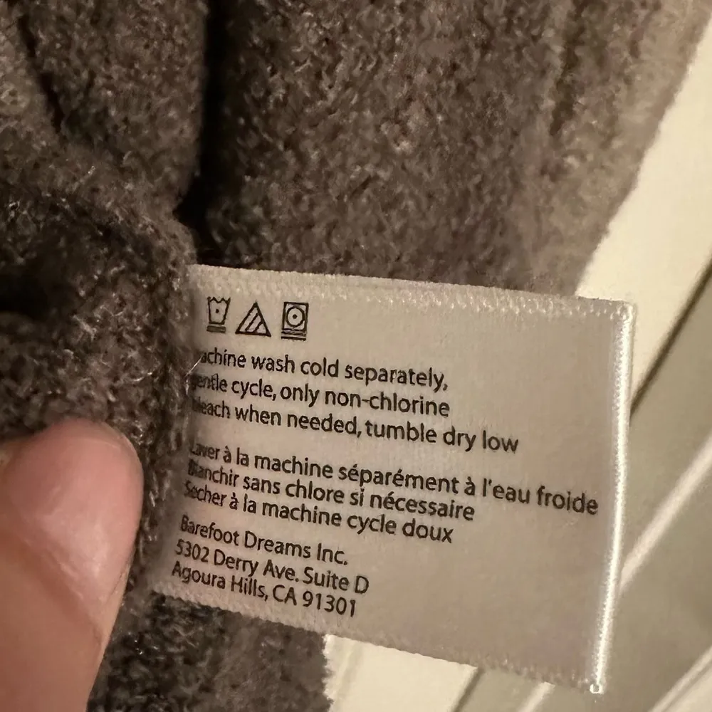 Barefoot Dreams CozyChic Lite Calypso Wrap Cardigan Bamboo Ombre Brown Tan S/M - Image 8