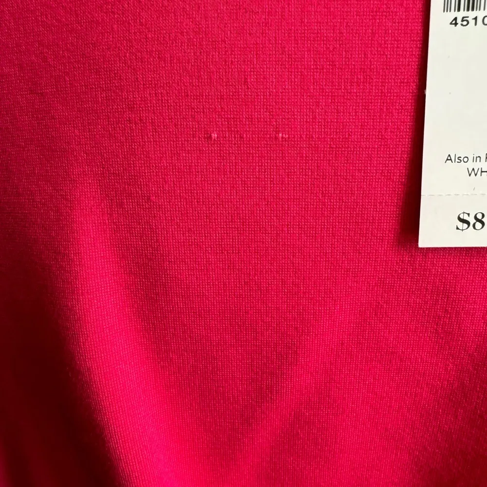 NWT White House Black Market ES Side Tie Knot Chemise Dress in Bright Rose - Image 10