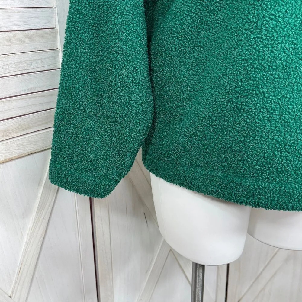 Loft Cozy Faux Sherpa Sweatshirt Shirt Green XXL 2XL - Image 8