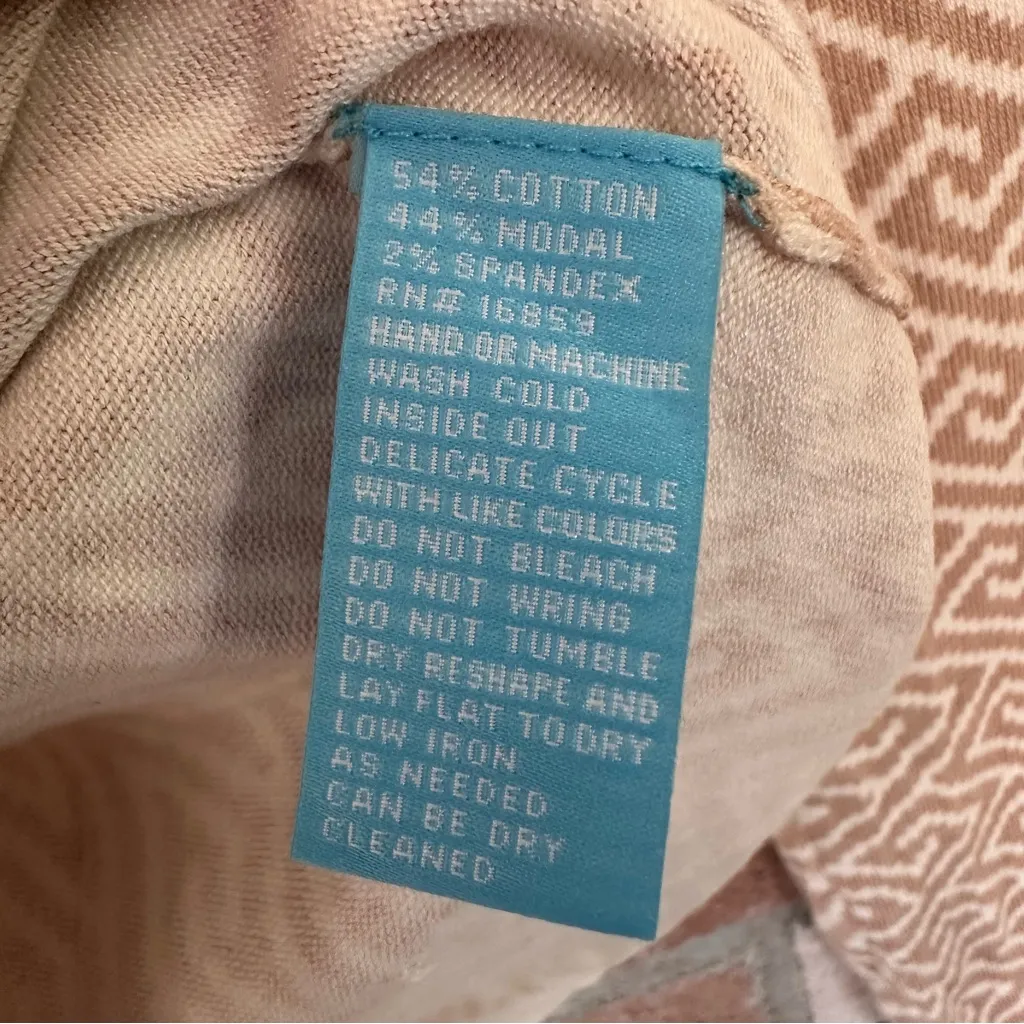 J. McLaughlin Long Sleeve Crewneck Sweater Button Arm Women’s Small Tan - Image 5