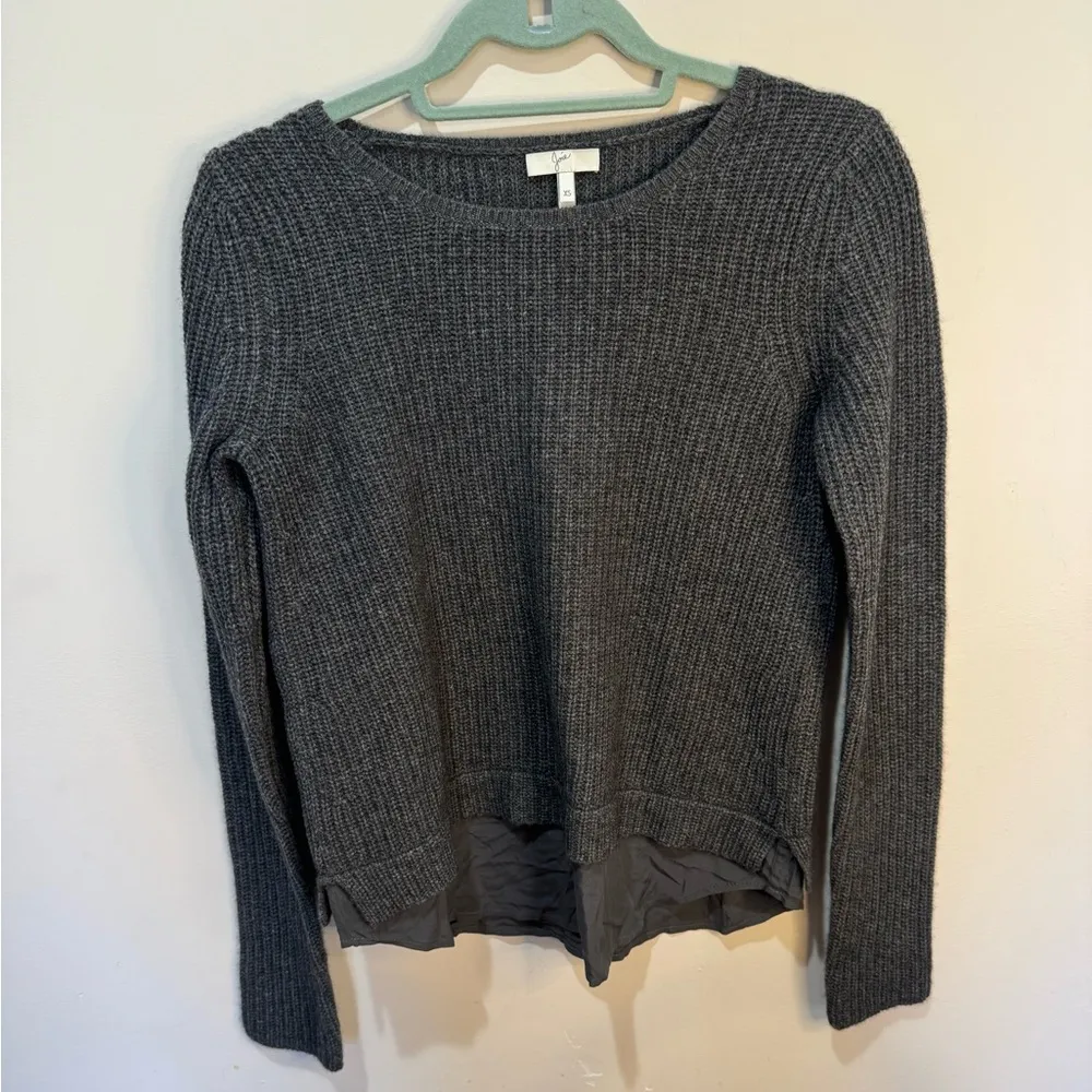 Joie‎ Wool & Cashmere Layered Knit Scoop neck Sweater Sz XS - Image 2