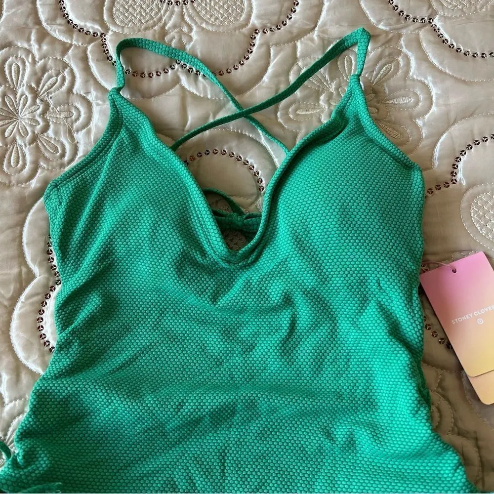 Stoney Clover Lane x Target V-Neck Textured Cheeky High-Leg One Piece Swimsuit - Image 7