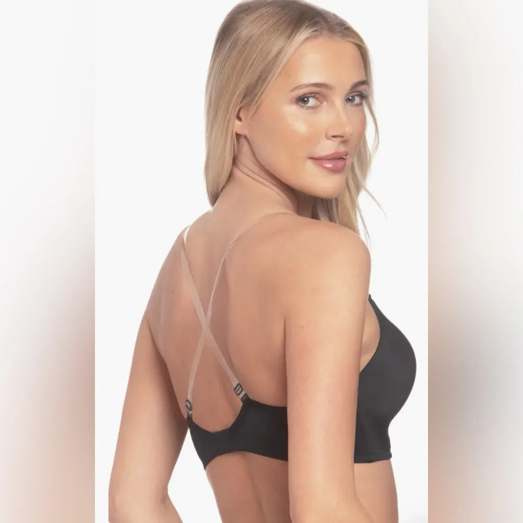 Dominique Women's Uma U Plunge Convertible Bra Black 42DD/E NWT Size undefined - Image 4