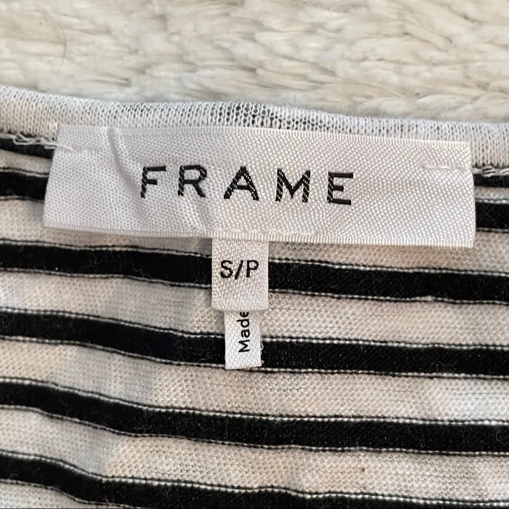 Frame Bell Sleeve Striped Print Tee - Image 8