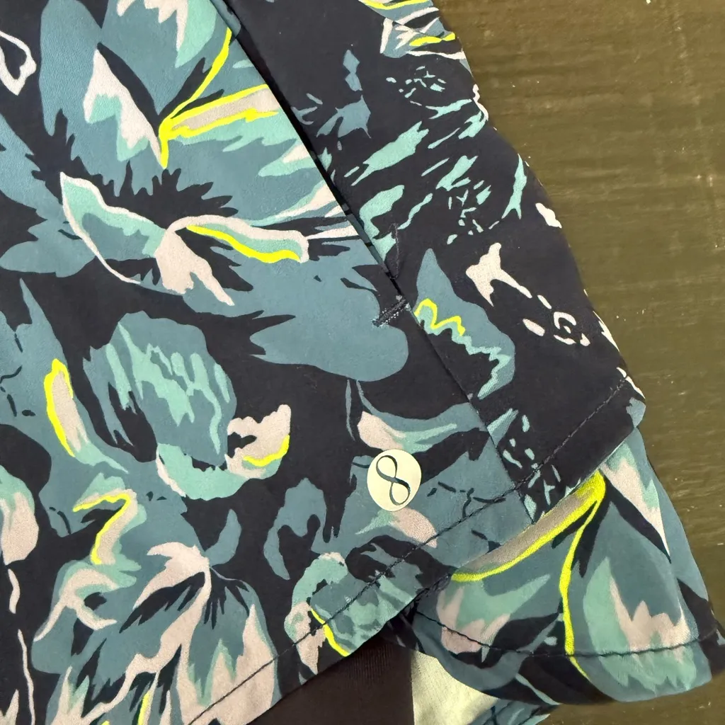 Layer 8 Floral Running Shorts Blue Multi Floral print – Size S - Image 5