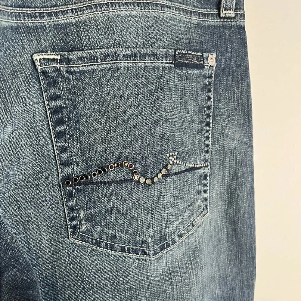 7 for All Mankind embellished pocket Bootcut jeans - Image 4