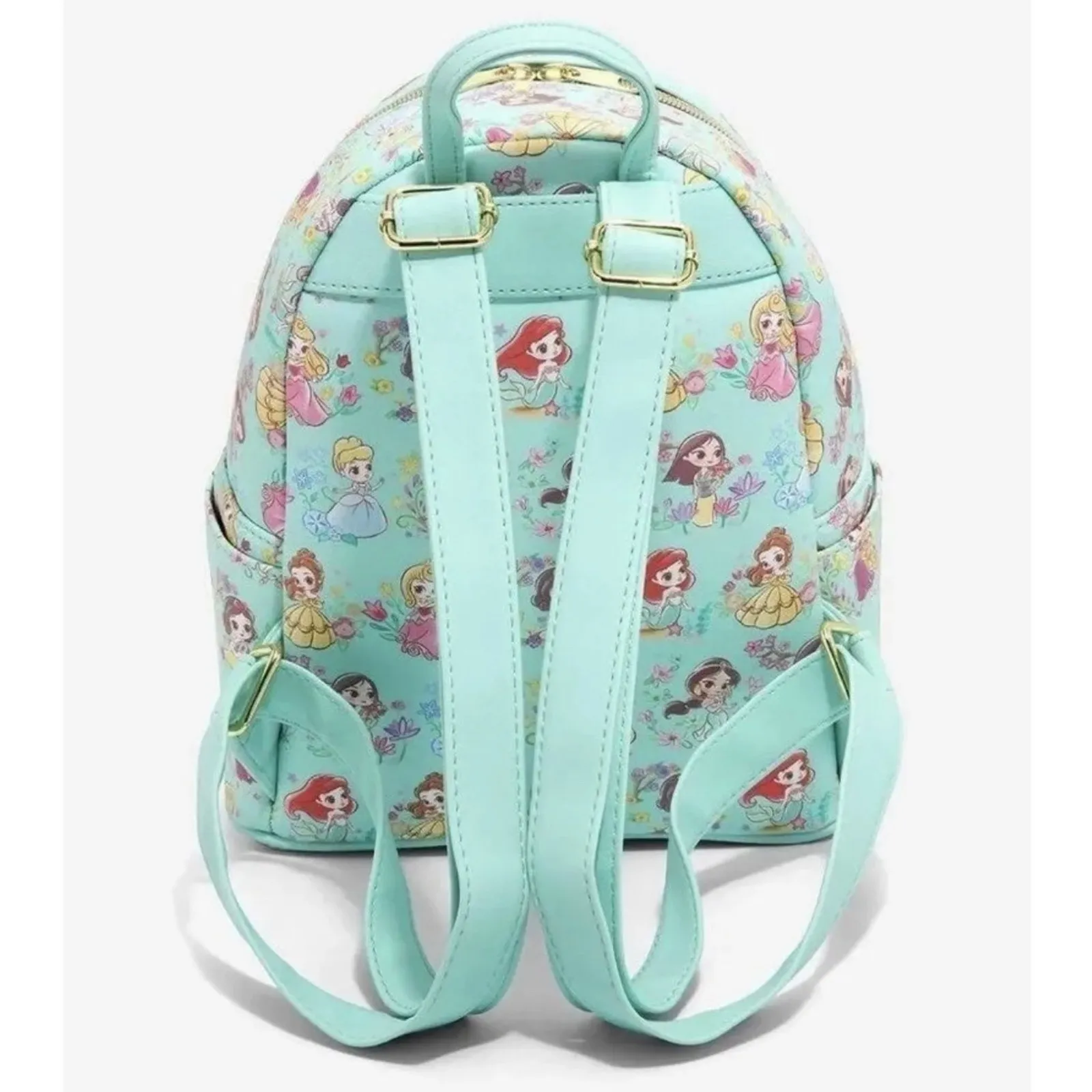 Loungefly Disney Princess Teal / Mint‎ Chibi Mini Backpack - New - Image 3