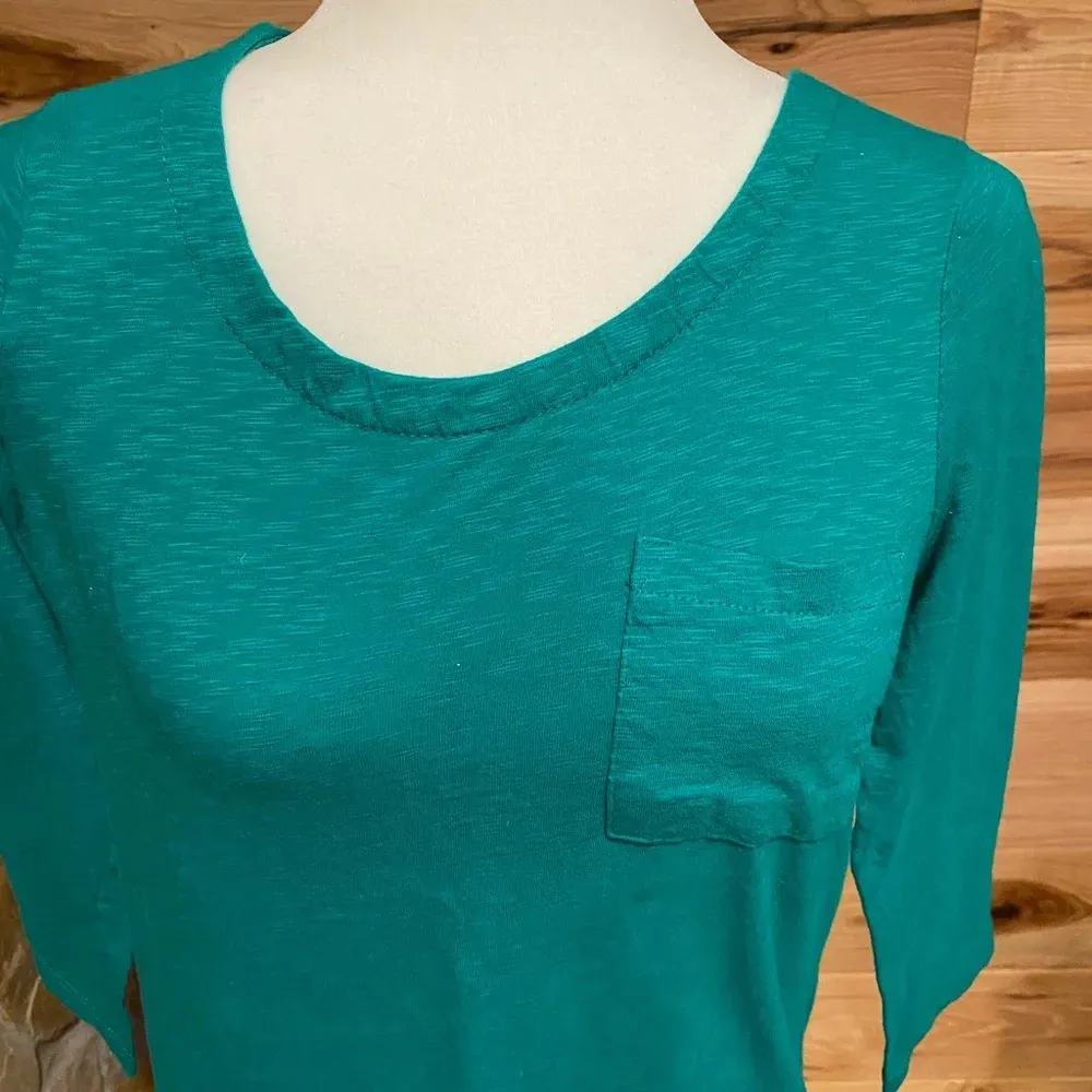 Gap‎ kelly green pocket tee 3/4 sleeve - Image 2