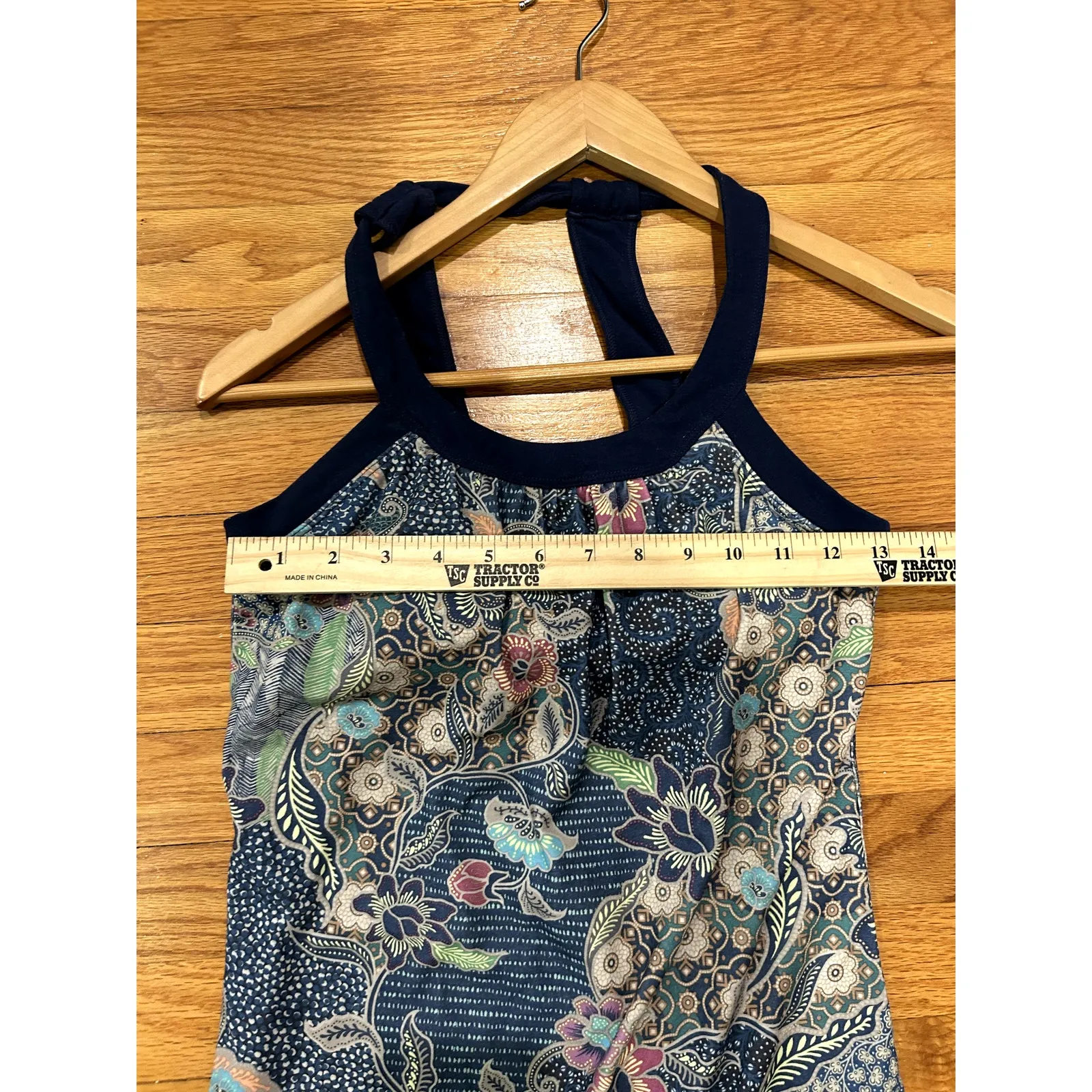 prAna Cantine Blue Anchor Kona Pattern Size XS Built in Bra Wicking Material - Image 6