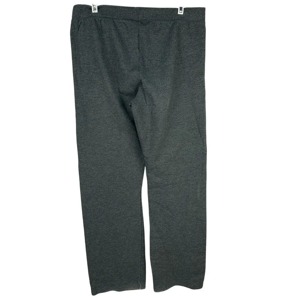 Hanes Gray Petite Straight Leg Stretch Pants Small Made In El Salvador - Image 2