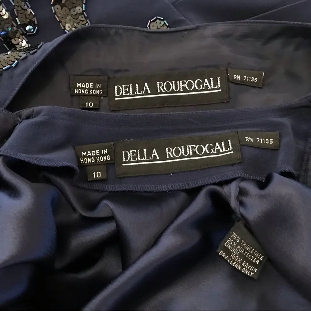 Vintage Della Roufogali yoke skirt and blouse in blue vintage size 10 - Image 7