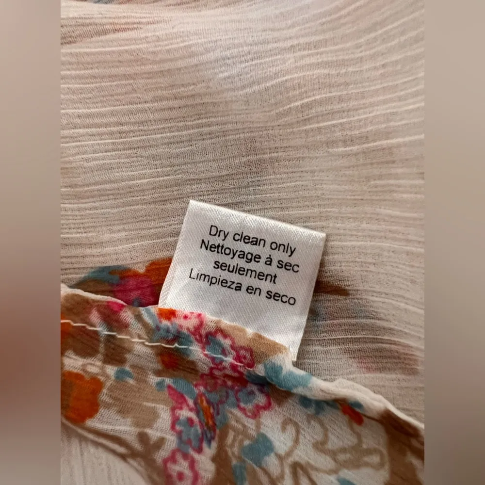 Kareena’s Sheer 100% Silk Floral Cover Up Dress Size S - Image 12