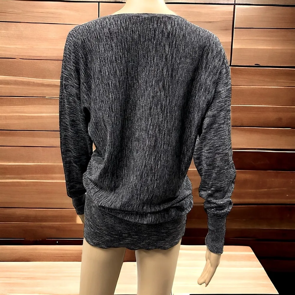 Inc International Concepts Silk Knit Cowl Neck Mini Dress or Tunic Top Womens S Black - Image 9