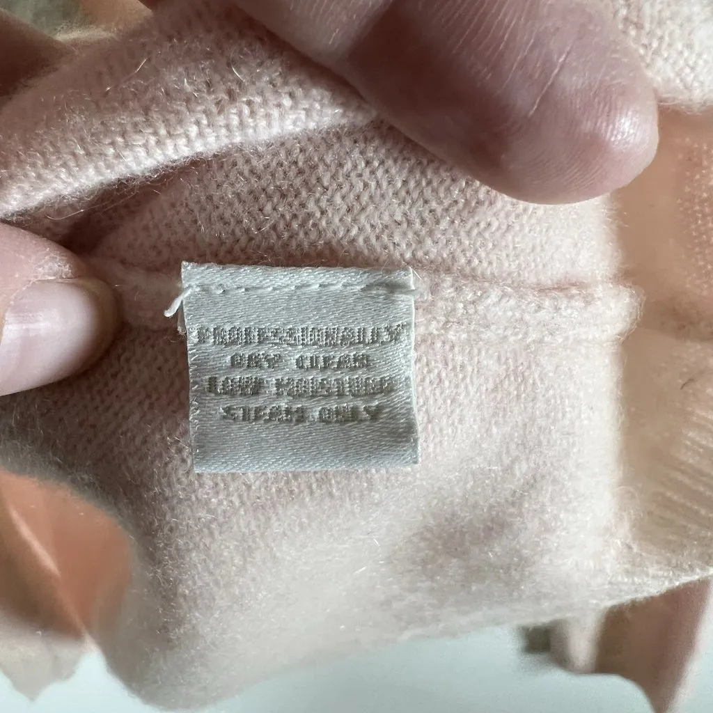 Charter‎ Club 100% Cashmere Sweater Argyle Womens M Gray Pink V Neck 2 Ply Cozy - Image 6