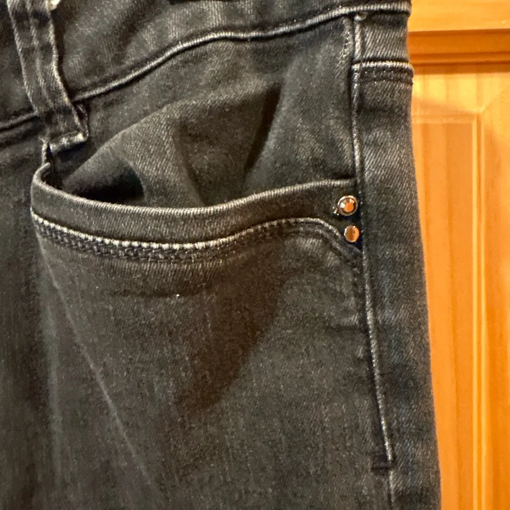 White House Black Market Black Skinny Flare Jeans women’s 8R - Image 3