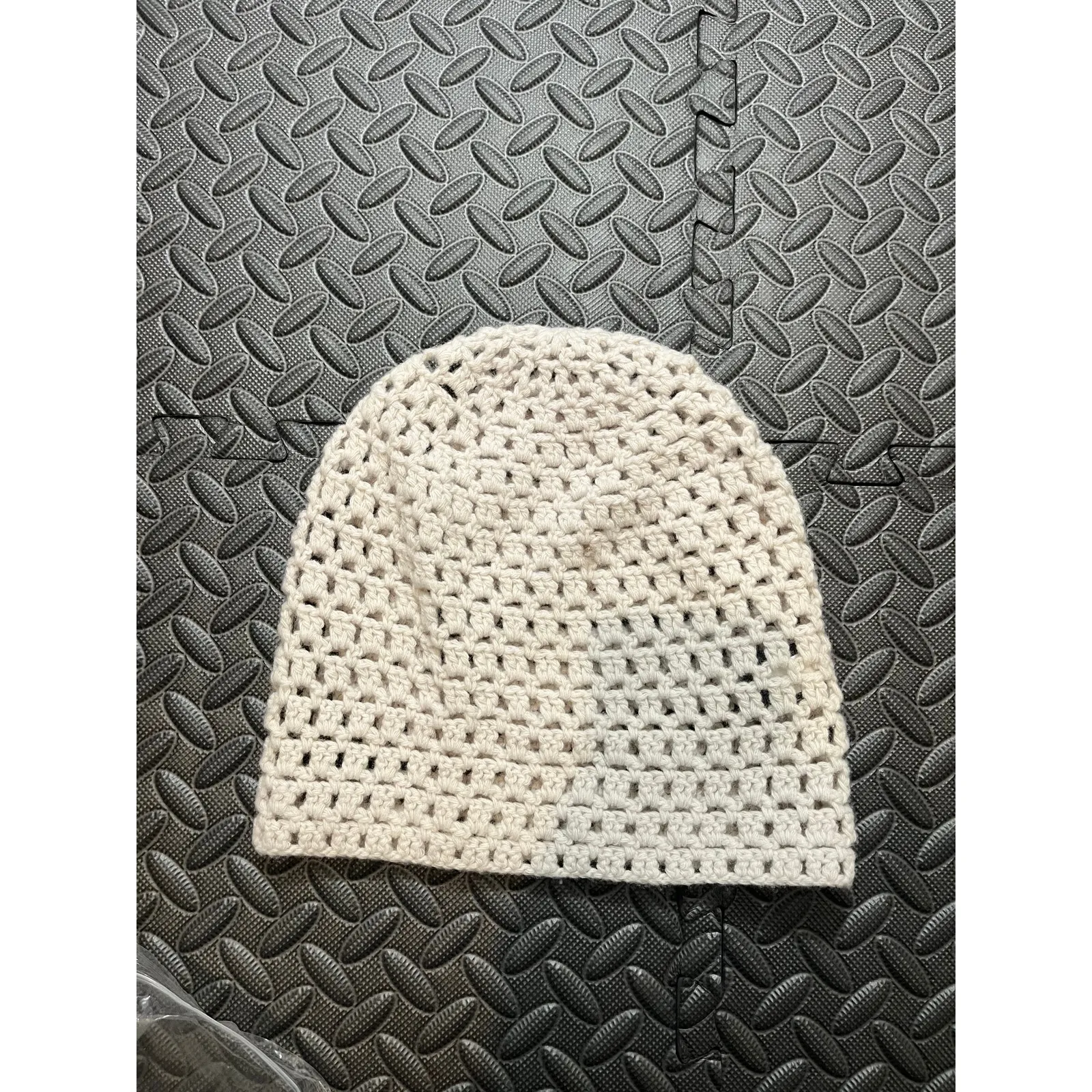 Banana‎ Republic Beige Knit Wool Beanie Hat 100% Lambswool AOS Unisex Slouch - Image 2