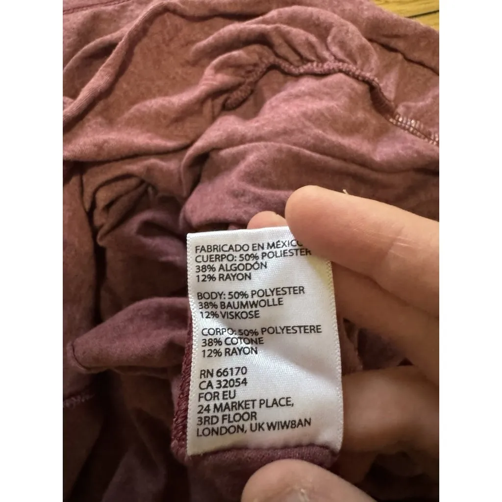 Truly Madly Deeply Anthropologie Women Size XS Crop Top Long Sleeve Boho Peasant - Image 9