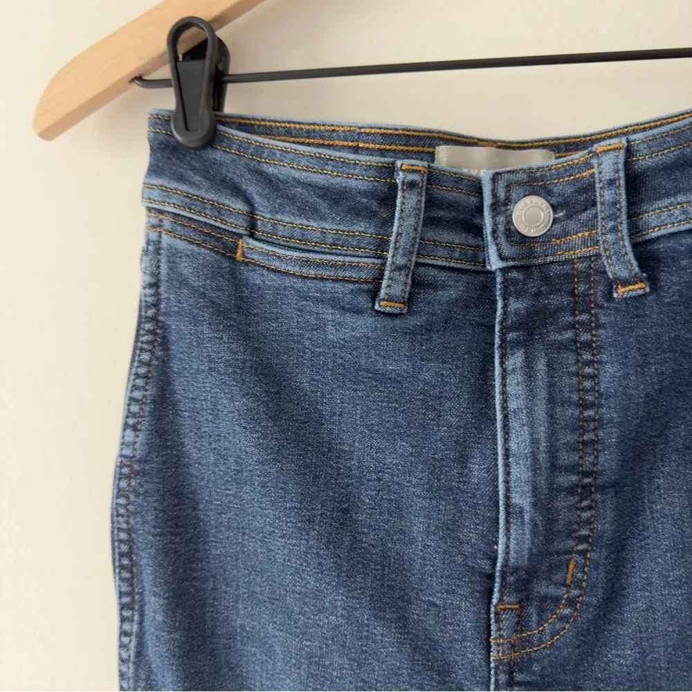 Everlane The Way High Skinny Jean organic cotton Dark Blue Denim Jeans high rise - Image 3