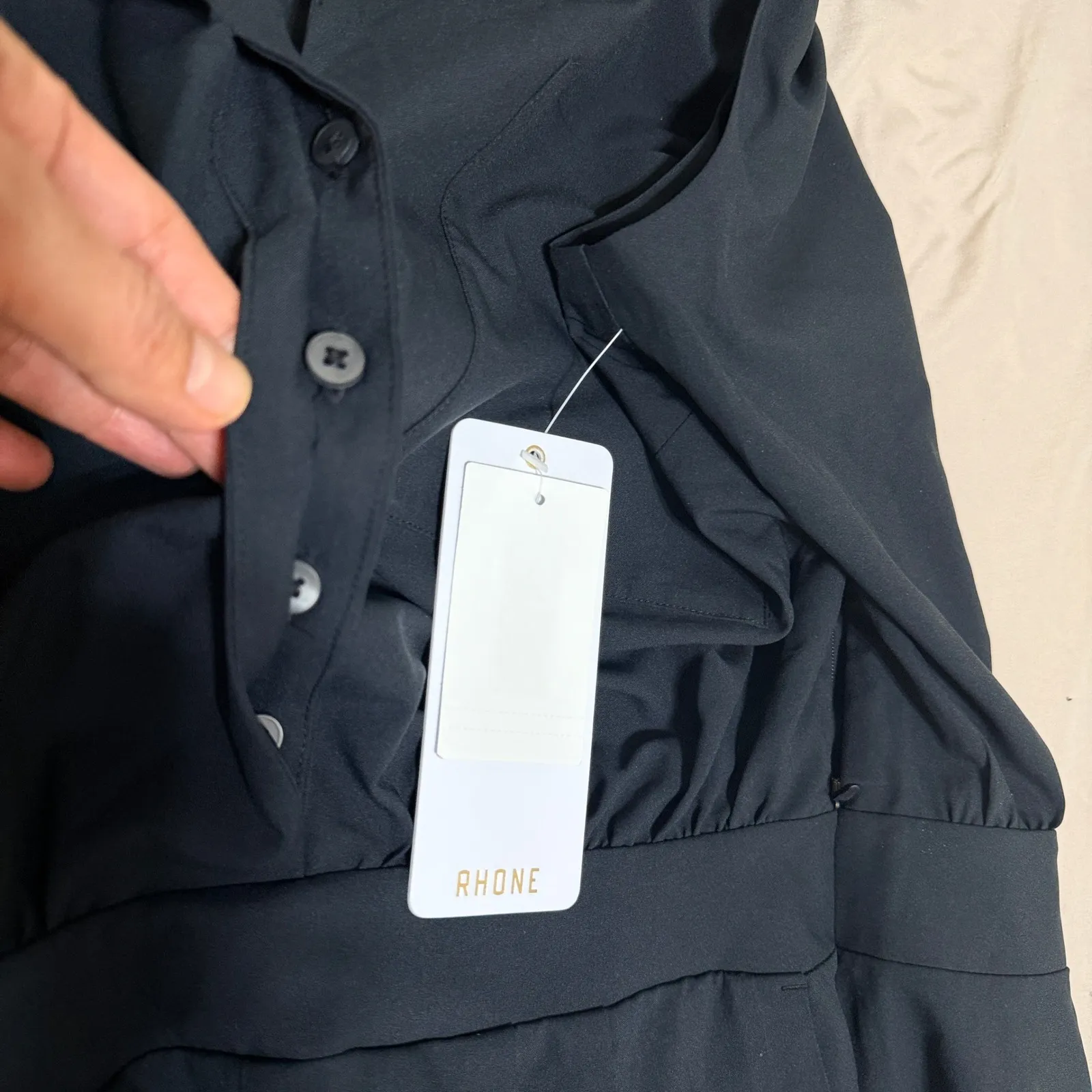 Rhone Mirage Sleeveless Jumpsuit Black Matte UltraLite Stretch UPF 50 Size 8 - Image 8