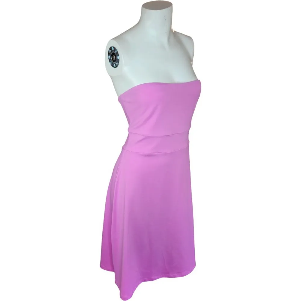 NWT Susana Monaco Womens XL Pink Rouge Sleeveless A-Line Midi Dress Keyhole Back - Image 41