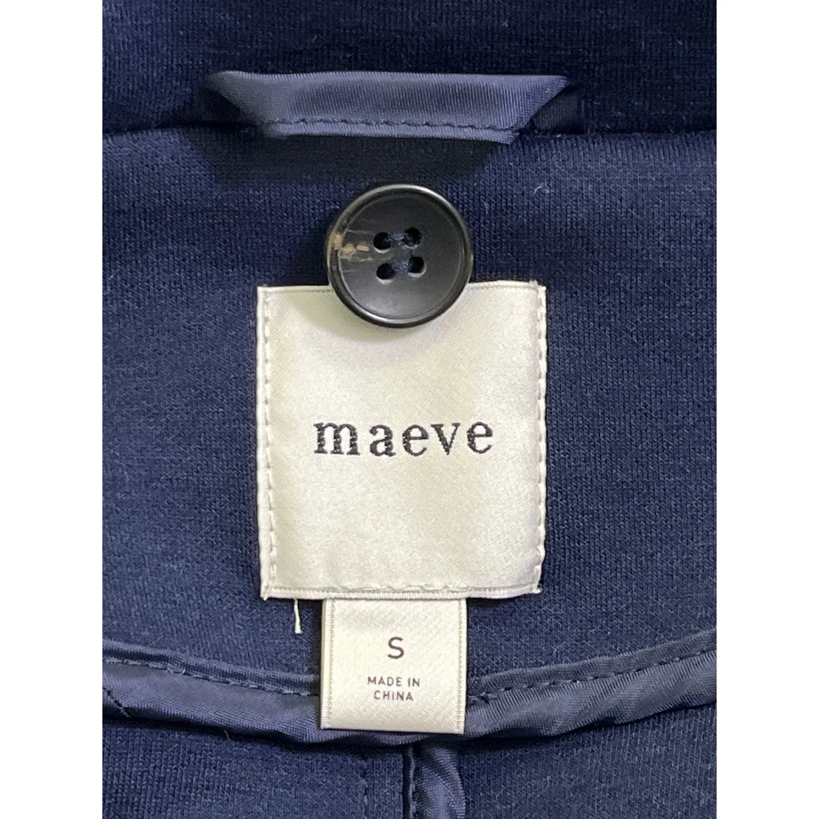 Maeve Navy Double Breasted Jacket Women’s Small Knit Peacoat Anthropologie - Image 2