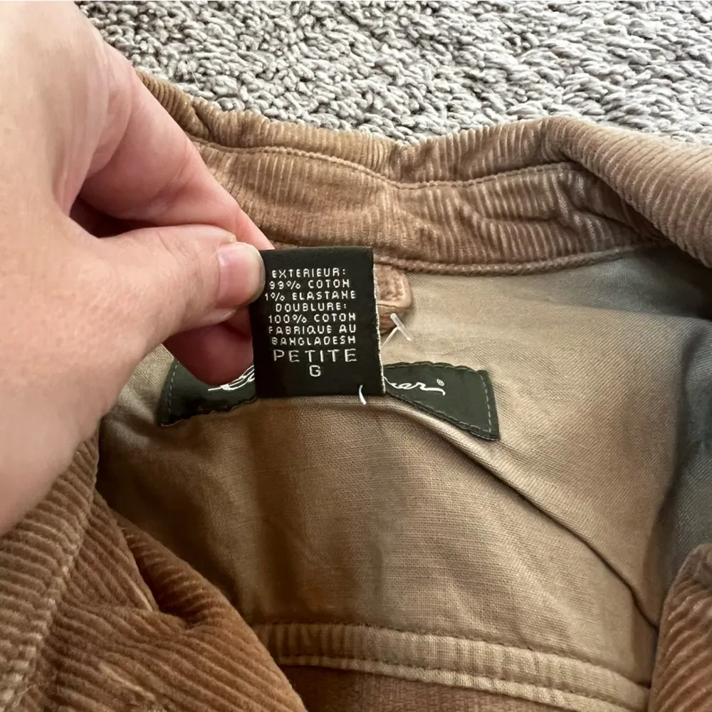 Eddie Bauer Women’s camel tan corduroy jacket. Sz petite large retro grunge coat - Image 9