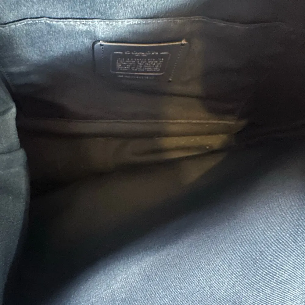 Coach Abby Duffle Crossbody Bag Blue Pebbled Leather Style 31507 - Image 10