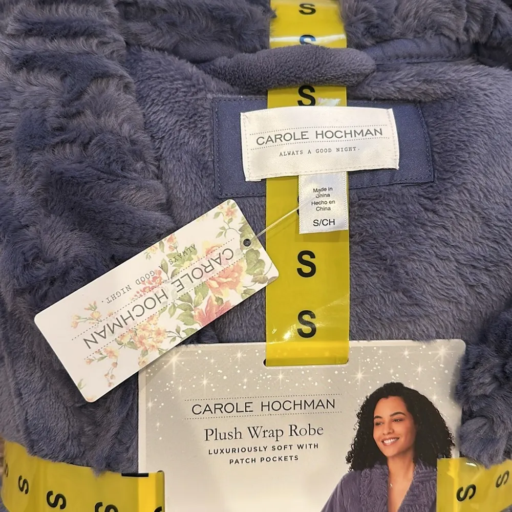 NWT Carole Hochman Purple Plush Wrap Robe Soft! Sz S - Image 7