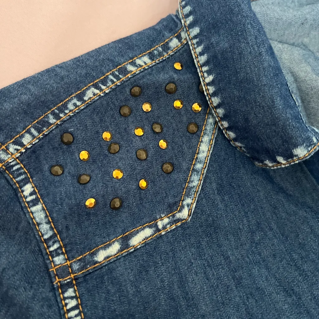 Vintage Dream Out Loud by Selena Gomez Blue Denim Shirt - Image 4