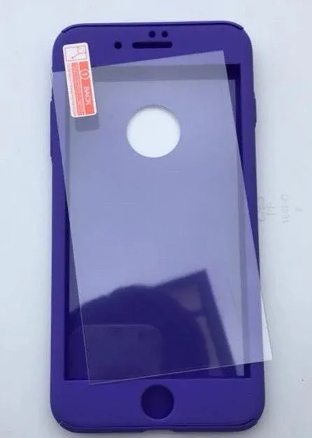 iPhone 8 Purple 360 Full Cover Shockproof Case With Screen Protector - Image 7