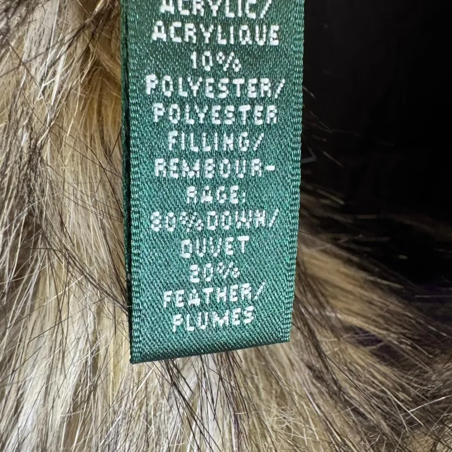 LRL Lauren Ralph Lauren Purple Down Puffer Vest Faux Fur Collar 2X - Image 7