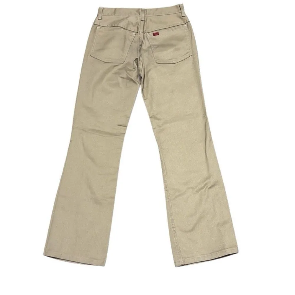 Big Smith Womens 26" Tan Denim Vintage Wide Leg Jeans Altered Palace Costumes Size undefined - Image 2