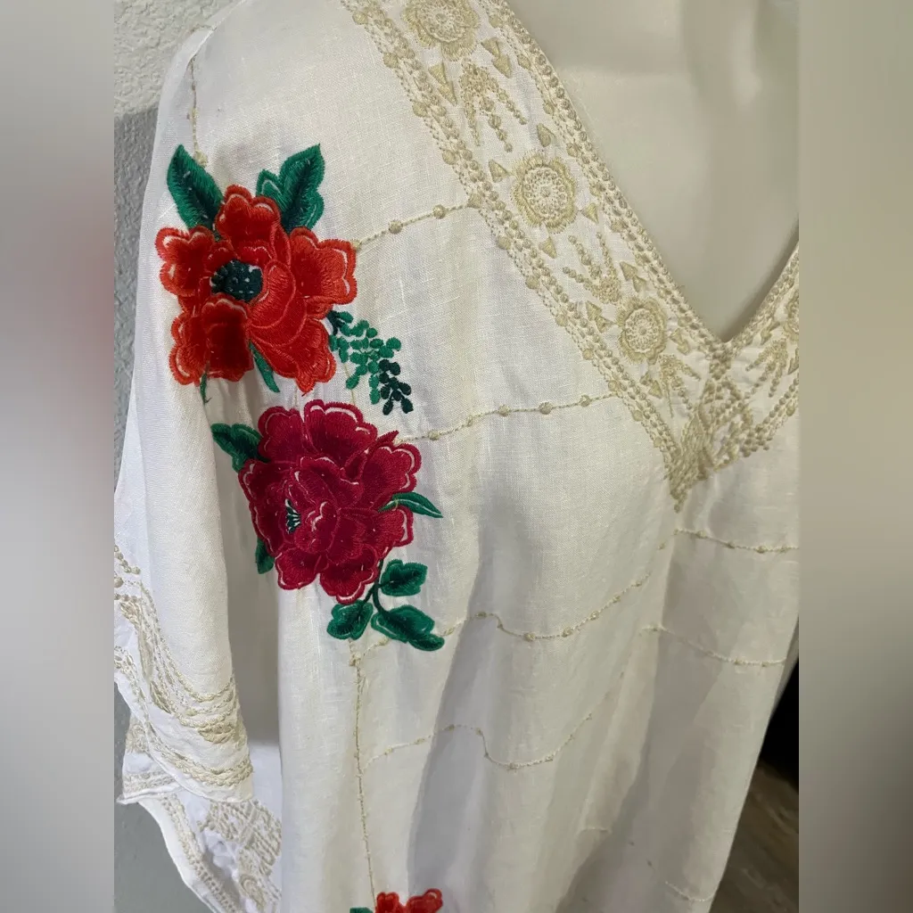 Johnny Was Selena V-Neck Poncho Size Medium - Image 5