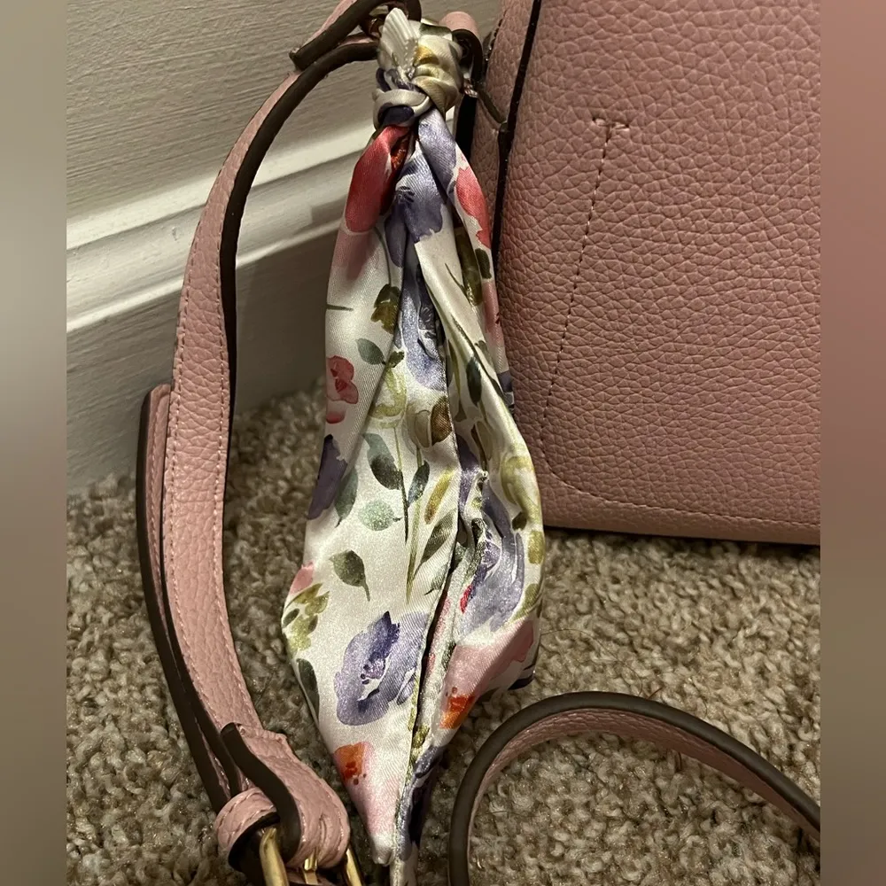 Nanette Lepore Abigail Spring Crossbody Floral Scarf Bag in Carnation Pink - Image 3