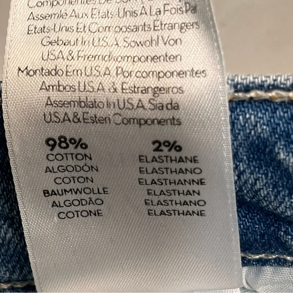 Mother Superior The Tomcat Distressed Straight Leg Jeans In The Confession 26 Blue - Image 16