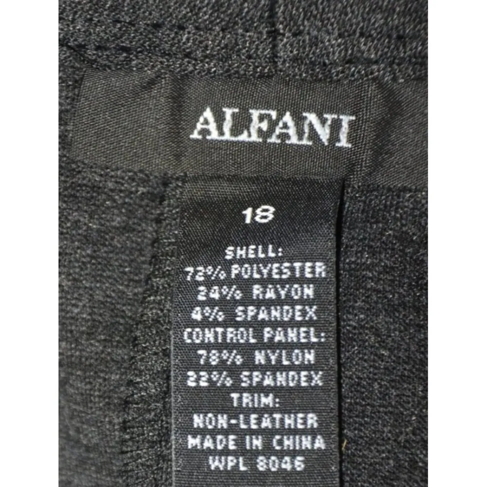 Alfani Pants Women 18 Charcoal Gray Curvy Fit Dress Trouser Straight Leg Career - Image 7