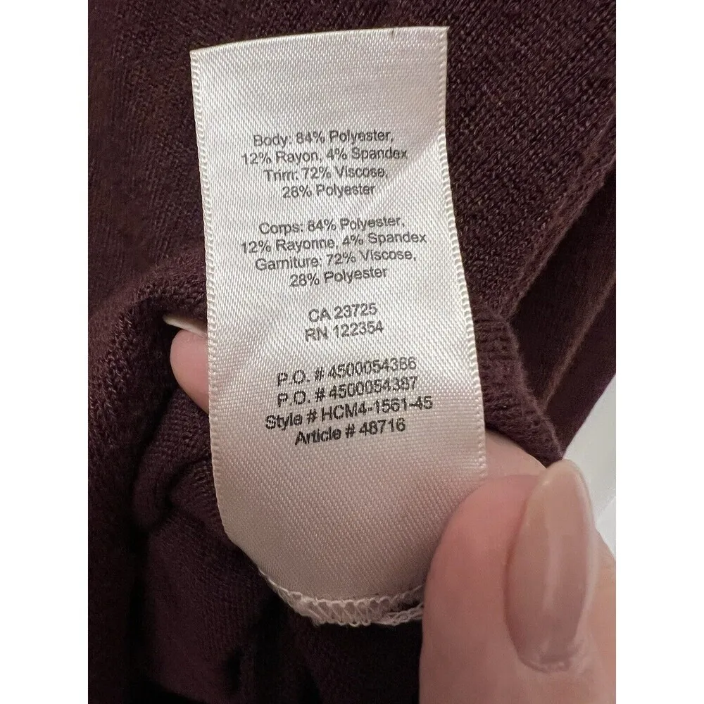 Wilfred Wilfred Burgundy Fragon V Neck Long Sleeve Lightweight Sweater Sz S - Image 5