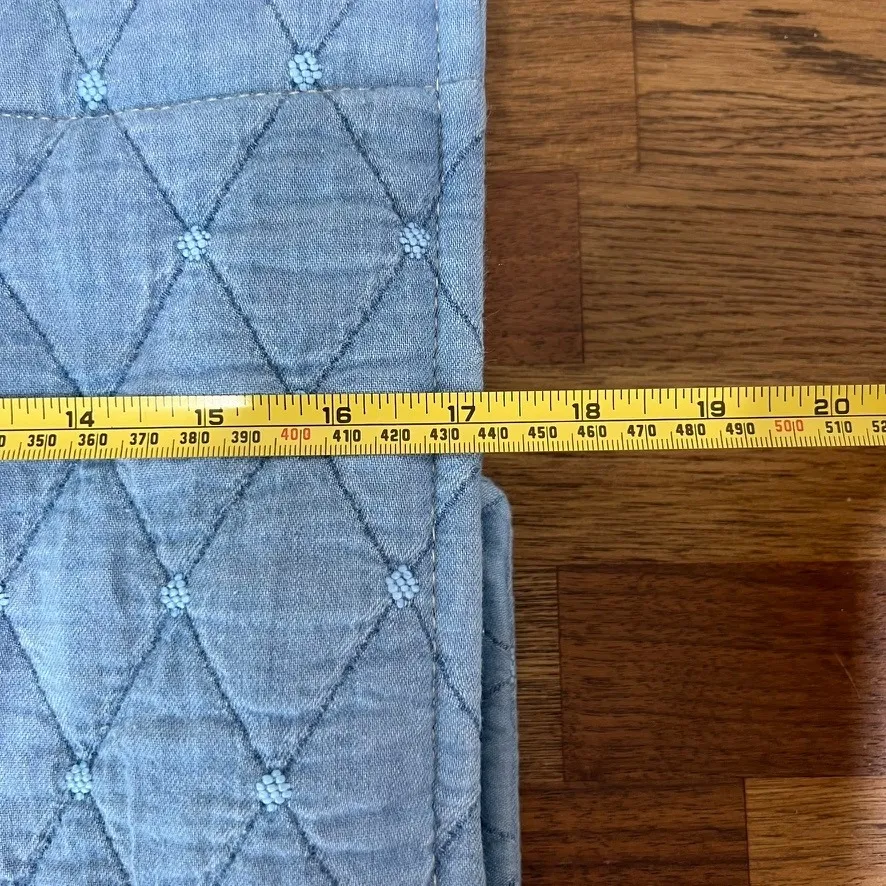 J Mclaughlin Nessa Handbag‎ One Size NWT $248 Blue Quilted Tote Cotton Purse - Image 11