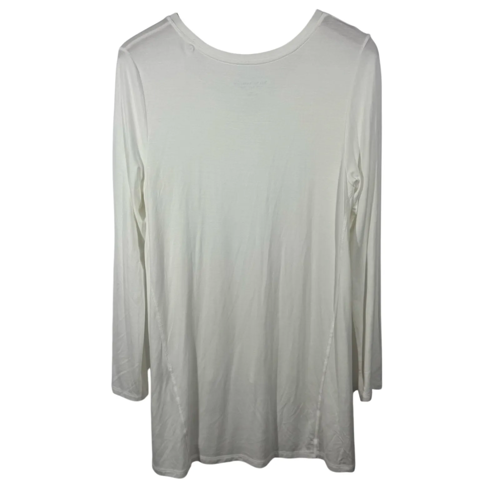 Soft Surroundings Top Women S NWT Cream Sublime Long Sleeve Tee Casual Minimal - Image 2