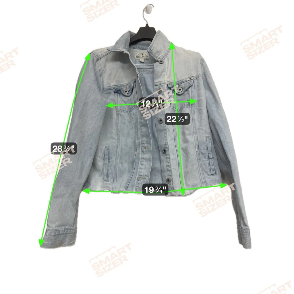 Lucky Brand Cropped Light Wash Denim Jacket M - Image 4