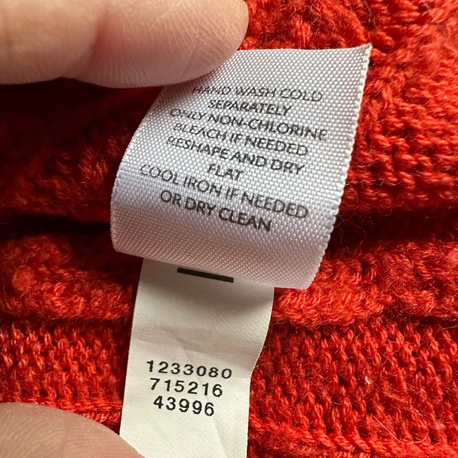 J. Jill Orange Cable Knit Wool Sweater Preppy Bright Cozy Vacation Fall Casual Size L - Image 6