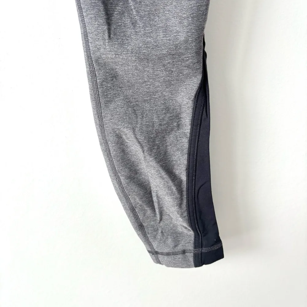Lululemon Grey Leggings Black Side Size 6 Athleisure Active Wear Workout Gym - Image 4