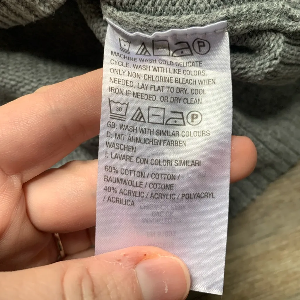 J By Jason Wu Gray Sweater with Button Accents S - Image 4