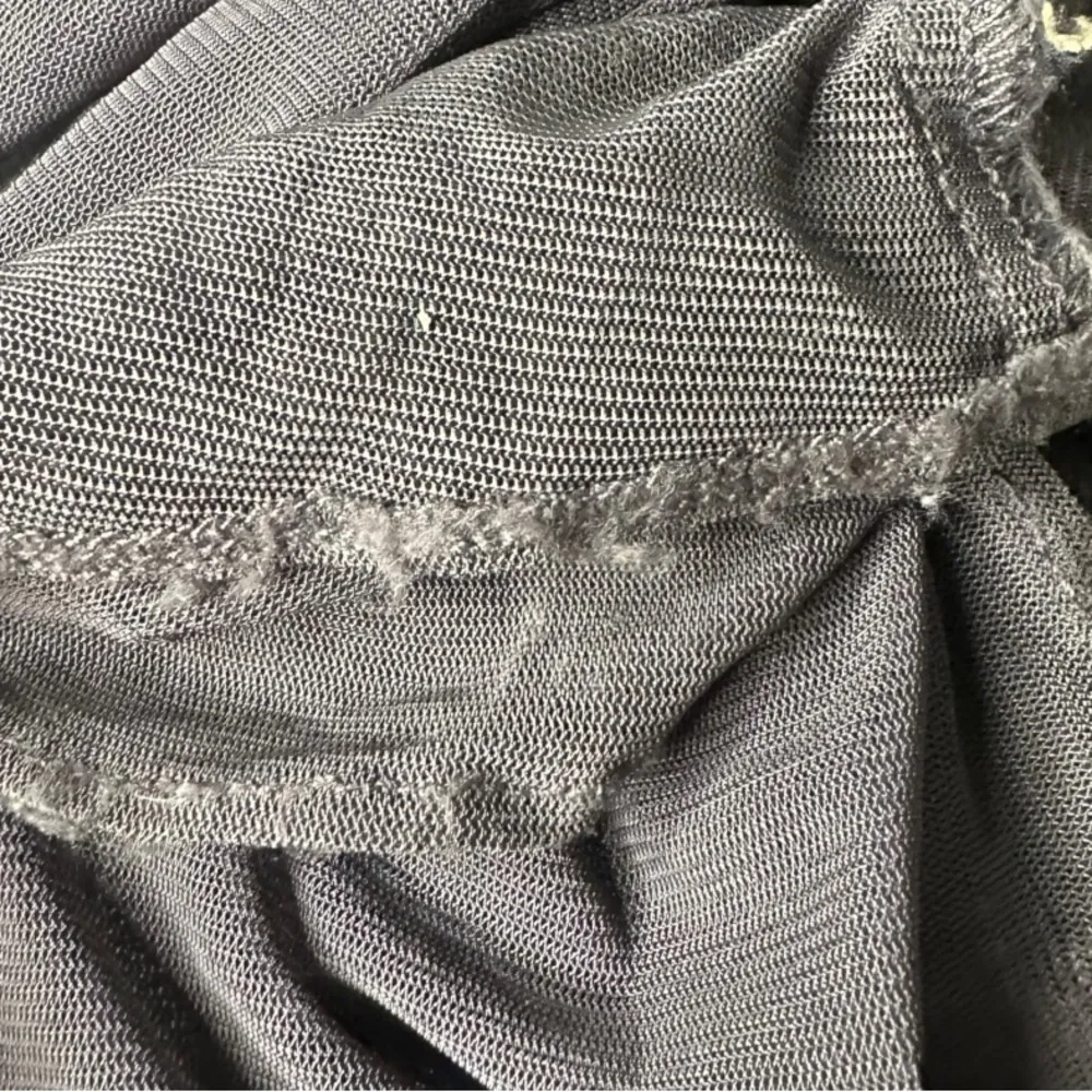 La Femme Gunmetal Grey Beaded One-Shoulder Mesh & Jersey Gown Size 6 - Image 4