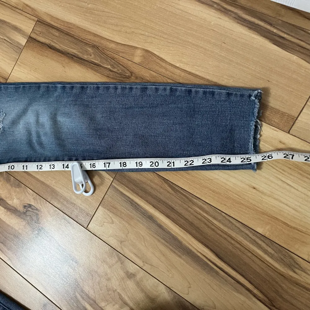 Everlane High Rise Jeans Skinny Ankle Denim Stretch Frayed Hem Womens Size 25 - Image 7